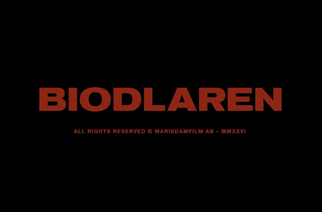 BIODLAREN Titeldesign Regi: Marcus Carlsson. Manus: Marcus Carlsson & Adam Lundgren. Producent: Lovisa Charlier Ginday / Mariedamfilm.